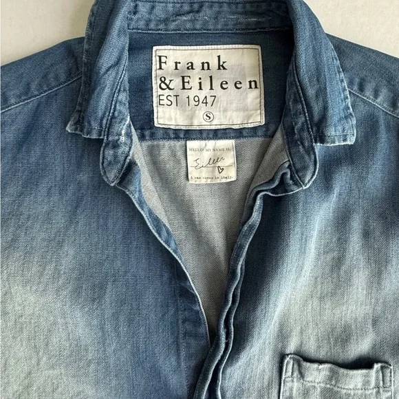 Frank & Eileen Stonewashed Indigo Denim Shirt - Picture 6 of 11